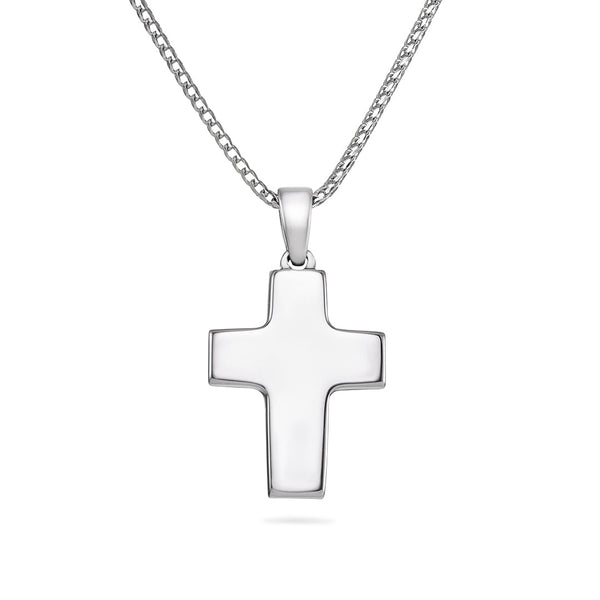 14k White Gold Mens Crucifix. 2 Inch White Gold Cross Pendant. Mens Jewelry.  - Etsy